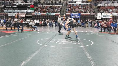 A - 132 lbs Cons. Round 3 - Kolbe Cronk, Columbia Falls vs Bradley Beck, Columbia Falls