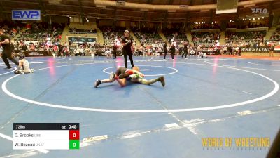 73 lbs Consi Of 8 #2 - Deacon Brooks, Liberty Warriors Wrestling Club vs Weston Bezeau, Unaffiliated