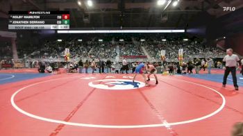 4A-138 lbs Champ. Round 1 - Jonathen Serrano, Cheyenne South vs Kolby Hamilton, Evanston