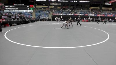 141 lbs Champ. Round 1 - Daryl Mills, Missouri Baptist vs 12 Arojae Hart, Central Methodist