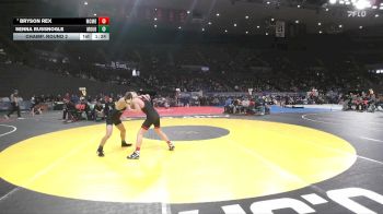 6A Boys 106 lbs Champ. Round 2 - Bryson Rex, McMinnville Boys vs Senna Russnogle, Mountainside Boys