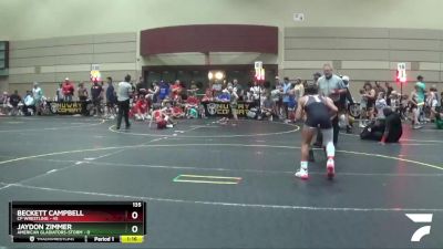 135 lbs Round 4 (6 Team) - Beckett Campbell, CP Wrestling vs Jaydon Zimmer, American Gladiators-Storm