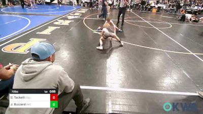 70 lbs Round Of 16 - Grady Tackett, Collinsville Cardinal Youth Wrestling vs Jaxxson Buzzard, Salina Wrestling Club