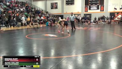 120 lbs Cons. Round 2 - Olivia Hallam, Cedar Rapids Kennedy vs Brenna Ruff, Prairie, Cedar Rapids