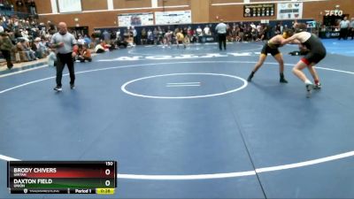 150 lbs Cons. Round 2 - Brody Chivers, Uintah vs Daxton Field, Union