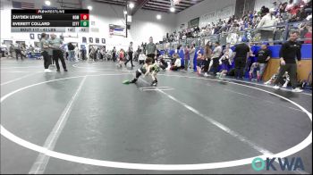 43 lbs Quarterfinal - Zayden Lewis, Team Nomad vs Everett Collard, Standfast