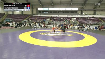124 lbs Cons. Round 2 - Haylee Robinson, Wilkes vs Olivia Delegas, New England College