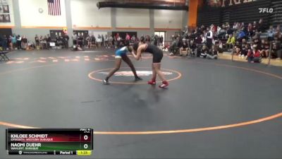 130 lbs Cons. Round 1 - Khloee Schmidt, Epworth, Western Dubuque vs Naomi Duehr, Wahlert, Dubuque