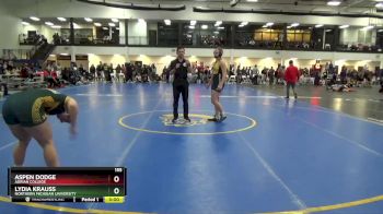 155 lbs Semifinal - Aspen Dodge, Adrian College vs Lydia Krauss, Northern Michigan University