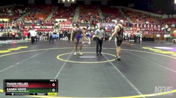 4A 285 lbs Quarterfinal - Mason Mellies, Clay Center Community vs Kainen White, Coffeyville-Field Kinley