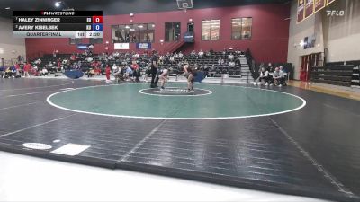 110 lbs Quarterfinal - Haley Zinninger, Emmanuel University vs Avery Kibelbek, King University