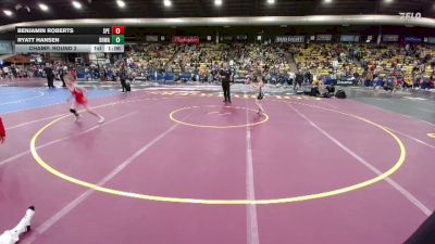65 lbs Champ. Round 2 - Benjamin Roberts, Spearfish vs Ryatt Hansen, Black Hills Wrestling Academy