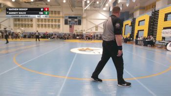 215 lbs Champ. Round 1 - Mathew Bishop, William Penn H.S. vs Jarrett Waltz, First State Military Academy