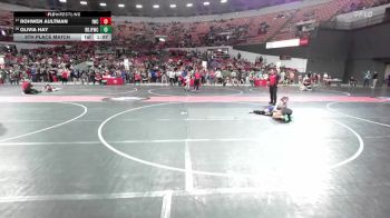 112 lbs 5th Place Match - Rohwen Aultman, Iowa-Grant Wrestling Club vs Olivia Hay, Brown Deer Jr Falcons Wrestling Club