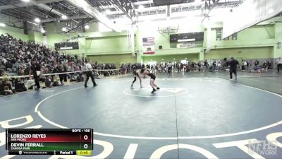 106 lbs Cons. Semi - Devin Ferrall, CANOGA PARK vs Lorenzo Reyes, SAN PEDRO