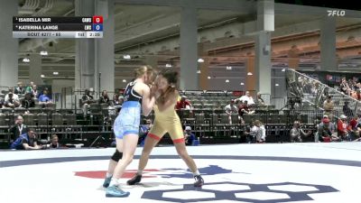 65 lbs Semis - Isabella Mir, Cardinal WC vs Katerina Lange, Laker Wrestling Club