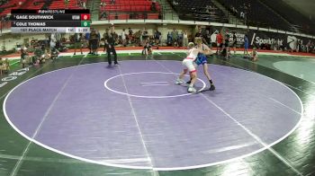 110 lbs 1st Place Match - Gage Southwick, Utah vs Cole Thomas