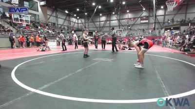 76 lbs Rr Rnd 2 - Locklyn Evans, Hilldale Youth Wrestling Club vs Riley Morris, Broken Arrow Wrestling Club