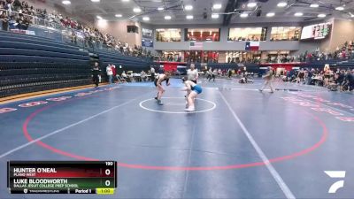 190 lbs Cons. Round 1 - Luke Bloodworth, Dallas Jesuit College Prep School vs Hunter O`Neal, Plano West