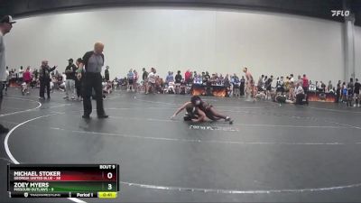 90 lbs Round 3 (8 Team) - Zoey Myers, Missouri Outlaws vs Michael Stoker, Georgia United Blue