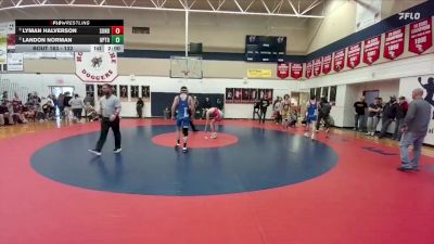 132 lbs Semifinal - Lyman Halverson, Sundance vs Landon Norman, Upton