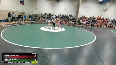 106 lbs Champ. Round 1 - Emery Kohler, Evanston vs Iain Campbell, Pinedale