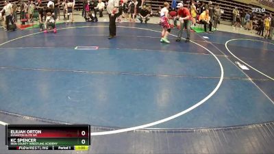 92 lbs Cons. Round 2 - Kc Spencer, Iron County Wrestling Academy vs Eliijah Orton, Evanston Elite WC