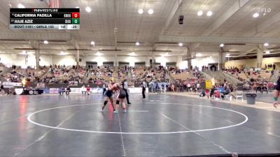 Girls 165 lbs Cons. Round 1 - Julie Aziz, Siegel High School vs California Padilla, Knoxville Central High School