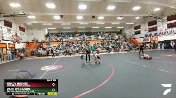 70 lbs Champ. Round 1 - Grady Hughes, Worland Wrestling Club vs Zane Wilkinson, Greybull Basin Athletic Club