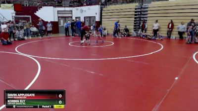 55-59 lbs Round 2 - Davin Applegate, West Washington vs Korbin Ely, Center Grove WC