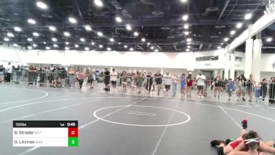 100 lbs 2nd Place - Bo Strader, No Team vs Danil Litvinov, Savage House WC