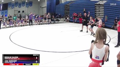 85 lbs Round 3 (6 Team) - Brinlie Bazer, Nebraska Red Girls vs Ivie Swihart, Kansas Girls