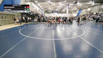 112 lbs Cons. Round 1 - Rustin Brown, Uintah Wrestling vs Jack Sims, Northside Wrestling Club