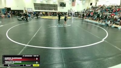 108-111 lbs Round 2 - Teegan Eldridge, Cheyenne East vs Aaron Glesmann, Fort Collins