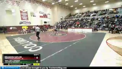 125 lbs Finals (2 Team) - Brandon Kaylor, Oregon State University vs Taylor LaMont, Utah Valley University