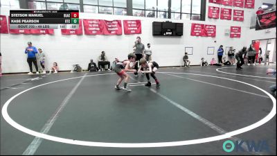 49 lbs Quarterfinal - Stetson Manuel, Blackwell Wrestling Club vs Kase Pearson, Hinton Takedown Club