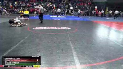 96 lbs Cons. Round 5 - Griffin Kellett, LaSalle Peru Crunching Cavs Youth WC vs Shane Stream, Lincoln-Way WC