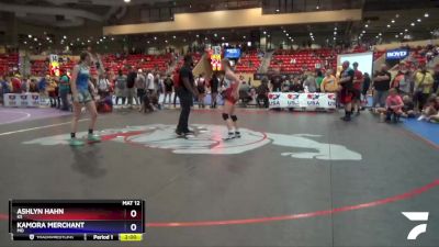 132 lbs Quarterfinal - Ashlyn Hahn, KS vs Kamora Merchant, MO