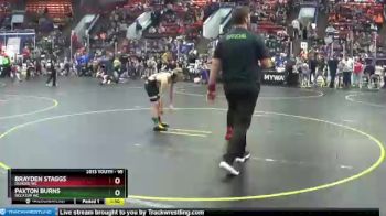 95 lbs Quarterfinal - Brayden Staggs, Dundee WC vs Paxton Burns, Decatur WC