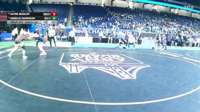 Girls-130 lbs Cons. Round 3 - Alyse Muscat, Berkley (Girls) vs Janelle Gundrum, Holt (Girls)