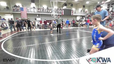 46 lbs Quarterfinal - Logan Carpenter, Newkirk Takedown Club vs Theodore Everett, Bartlesville Wrestling Club