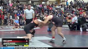 149-150 lbs 1st Place Match - Addison Burger, West Delaware, Manchester vs Macy Koser, North Scott