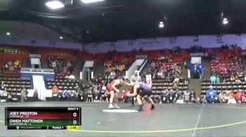 152 lbs Quarterfinals (8 Team) - Joey Preston, Clinton HS vs Owen Mattonen, Gladstone HS