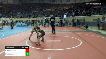 66 lbs Consolation - Kiah Locust, Pawnee Black Bear Wrestling vs Dylan Adamson, Piedmont