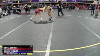 110 lbs 2nd Wrestleback (16 Team) - Sophia Cornish, Colorado Mesa University vs Dinayah Vazquez, Emmanuel University