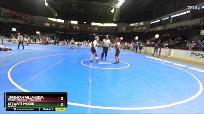 180 lbs Quarterfinal - Jeremyah Villanueva, Prescott Mile High Middle Scho vs Stewart Mcgee, Bagdad