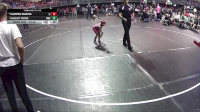 57-58 lbs Quarterfinal - Hadley Rose, Westside Wrestling Club vs Harper Martin, 2TG (Girls)