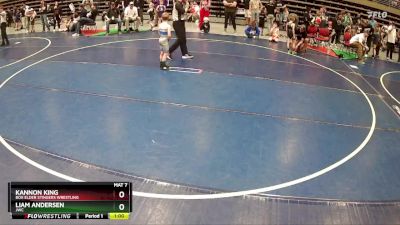 51 lbs Cons. Semi - Kannon King, Box Elder Stingers Wrestling vs Liam Andersen, JWC