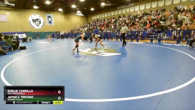 105 lbs 3rd Place Match - Jaynica Trevino, Pioneer Valley vs Emelie Carrillo, East Bakersfield