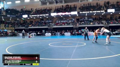 125 lbs Quarterfinal - Dylan McCambly, Dillingham High School vs Ralphie Steeves, Mt. Edgecumbe High School